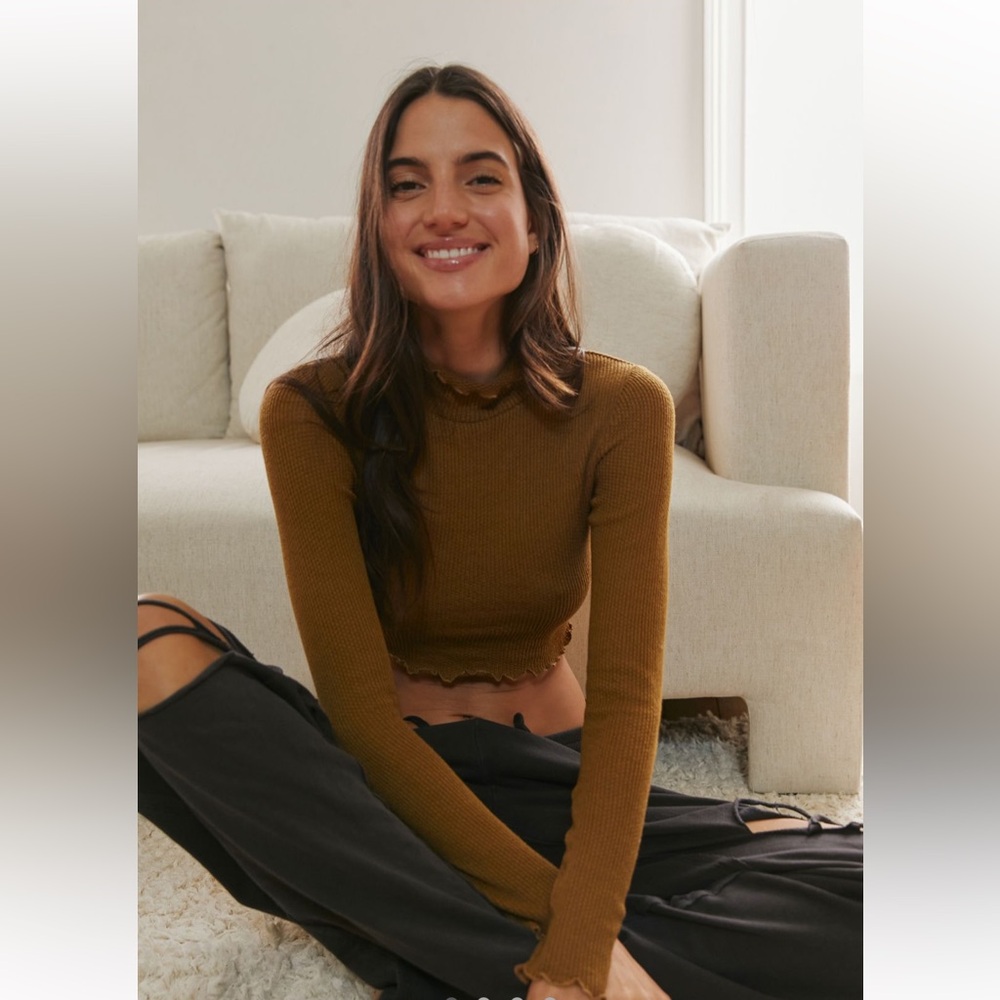 Out From Under Cropped Turtleneck Top